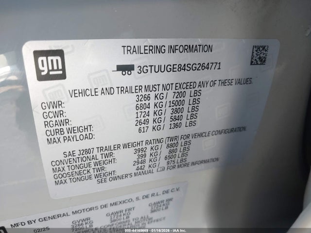 3GTUUGE84SG264771 GMC Sierra 1500 4wd Short Box Denali