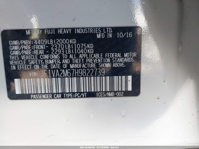 2017 SUBARU WRX STI JF1VA2M67H9822739 Photo 8