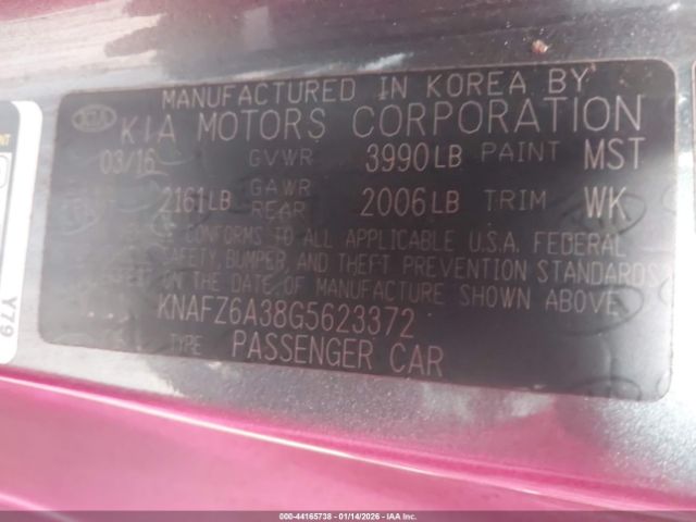 2016 KIA FORTE KOUP KNAFZ6A38G5623372 Photo 8