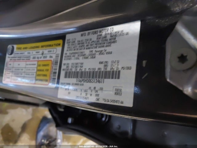 1FA6P0HD0G5124611 Ford FUSION SE