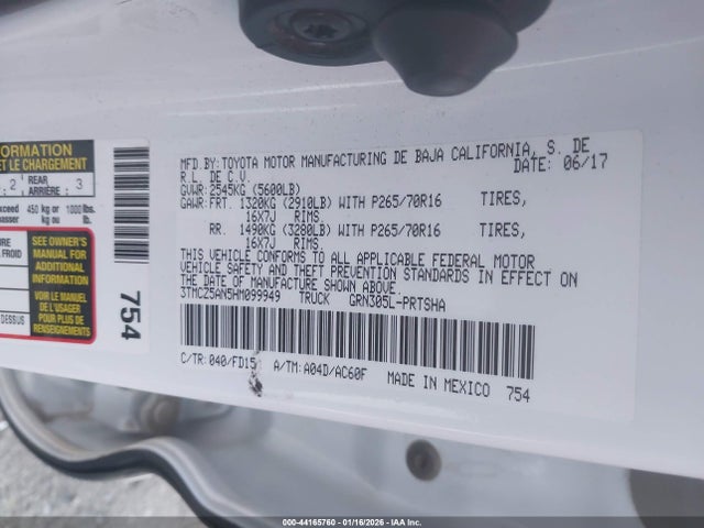 3TMCZ5AN5HM099949 Toyota Tacoma Trd Off Road