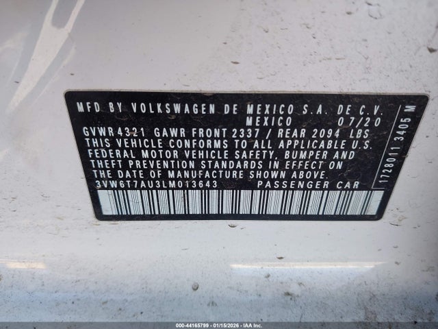 2020 VOLKSWAGEN GOLF GTI 3VW6T7AU3LM013643 Photo 8