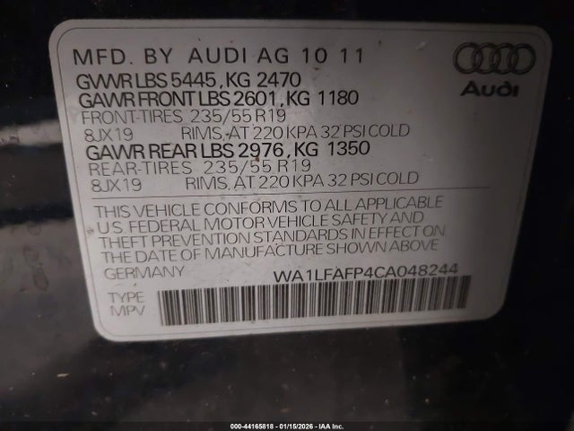 2012 AUDI Q5 WA1LFAFP4CA048244 Photo 8
