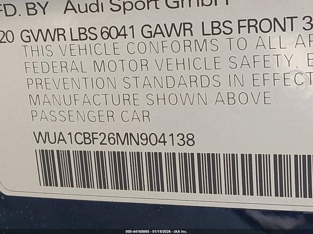 2021 AUDI RS 6 AVANT WUA1CBF26MN904138 Photo 8