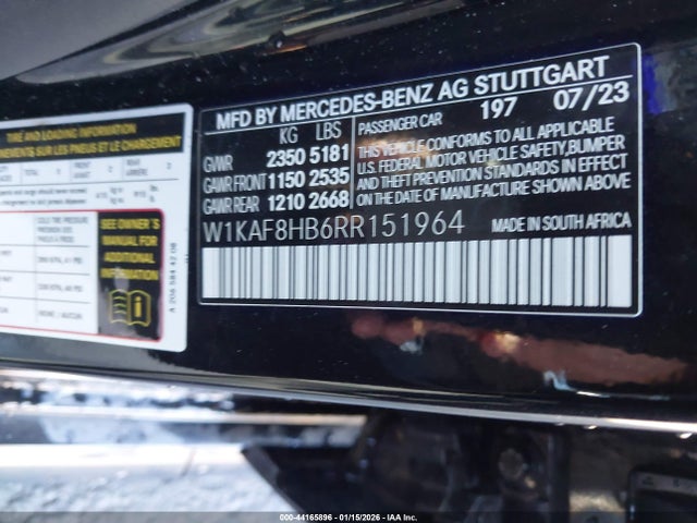 W1KAF8HB6RR151964 Mercedes-Benz Amg C 43 4matic