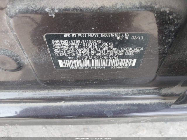 2013 SUBARU IMPREZA JF1GPAC62D2855394 Photo 8