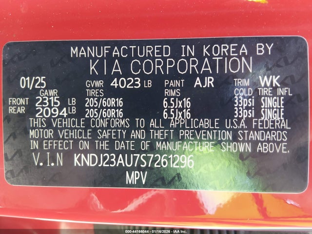 KIA SOUL LX 2025 KNDJ23AU7S7261296 Image 9