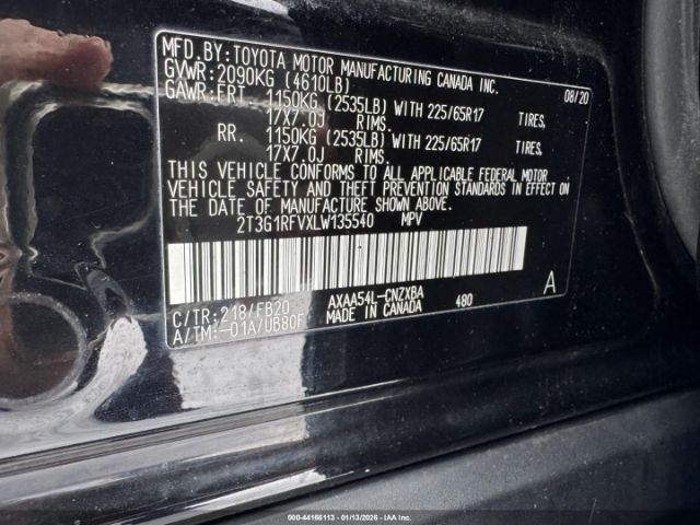 2020 TOYOTA RAV4 2T3G1RFVXLW135540 Photo 8