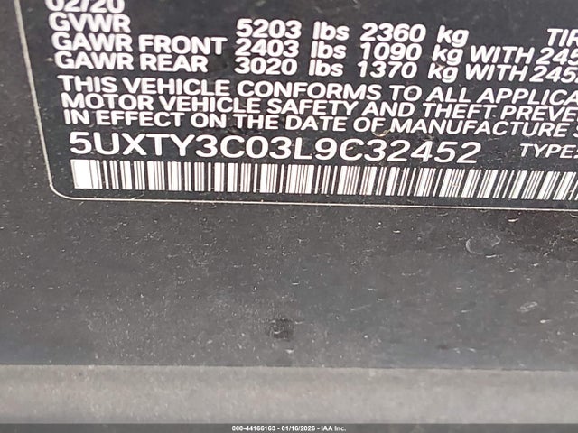 2020 BMW X3 5UXTY3C03L9C32452 Photo 8