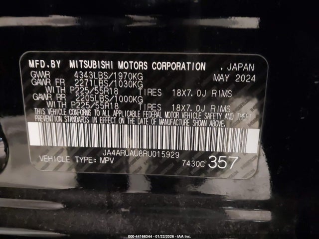 2024 MITSUBISHI OUTLANDER SPORT JA4ARUAU8RU015929 Photo 8