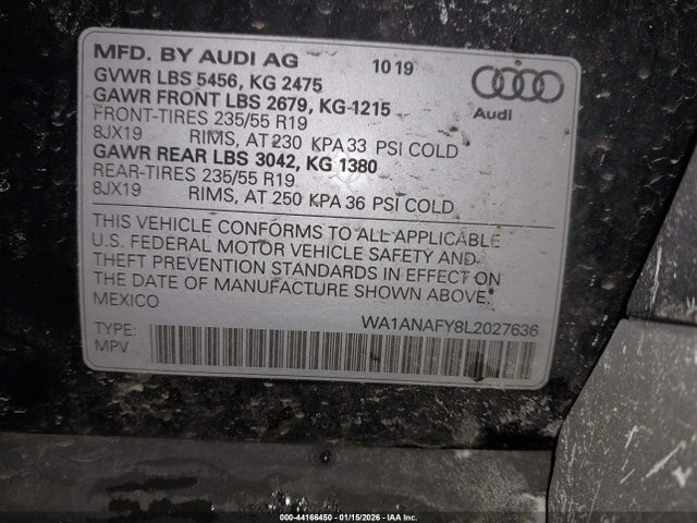 2020 AUDI Q5 WA1ANAFY8L2027636 Photo 8