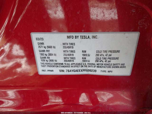 2023 TESLA MODEL Y 7SAYGAEEXPF699239 Photo 8