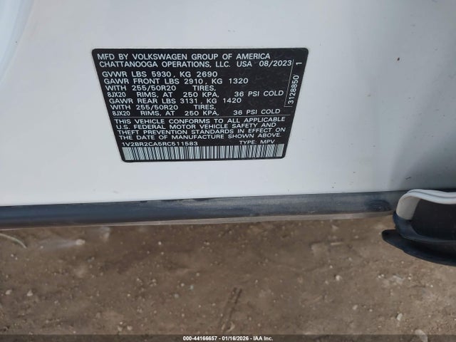 1V2BR2CA5RC511583 Volkswagen Atlas 2.0t Sel