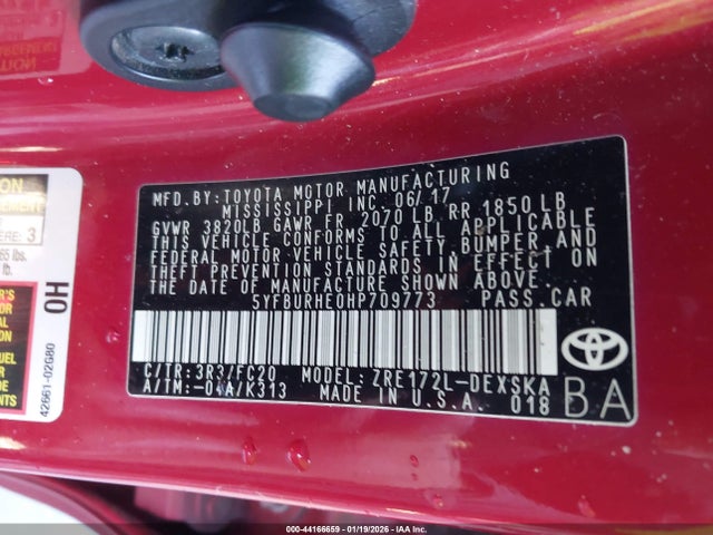 5YFBURHE0HP709773 Toyota COROLLA SE