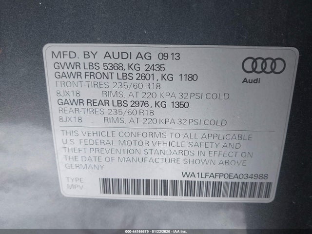 2014 AUDI Q5 WA1LFAFP0EA034988 Photo 8
