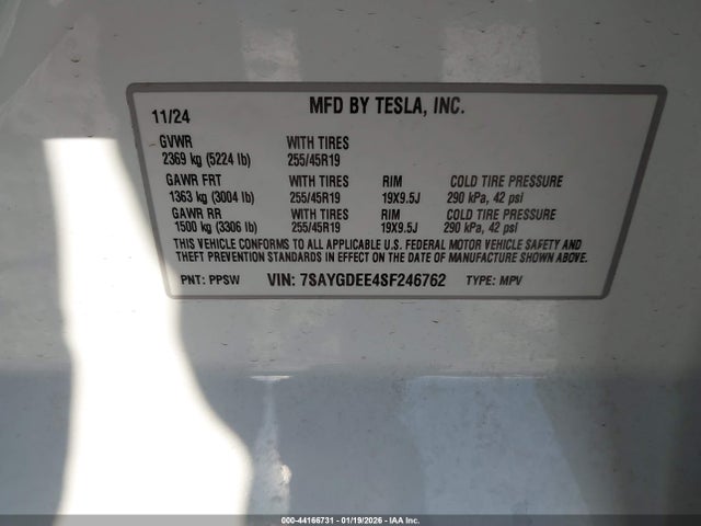 2025 TESLA MODEL Y 7SAYGDEE4SF246762 Photo 8