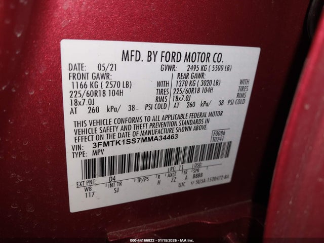 2021 FORD MUSTANG MACH-E 3FMTK1SS7MMA34463 Photo 8