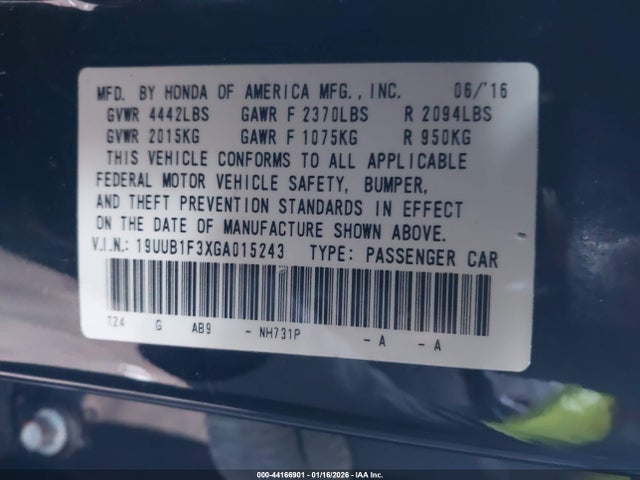 2016 ACURA TLX 19UUB1F3XGA015243 Photo 8
