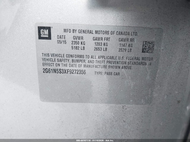 2015 CADILLAC XTS 2G61N5S3XF9272356 Photo 8