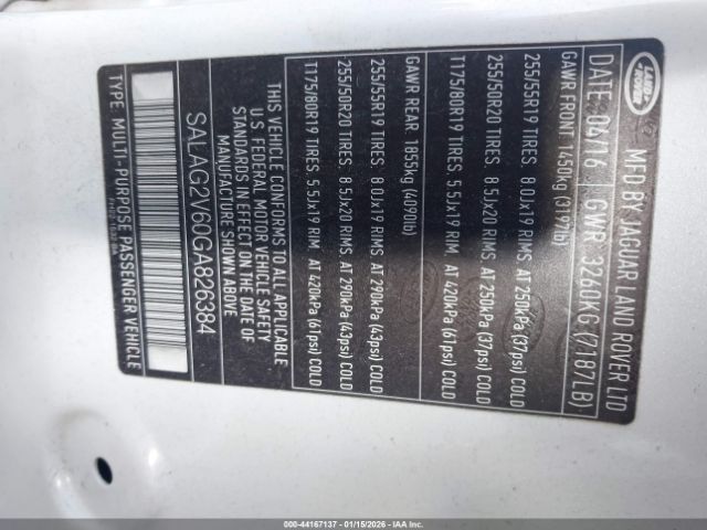 2016 LAND ROVER LR4 SALAG2V60GA826384 Photo 8