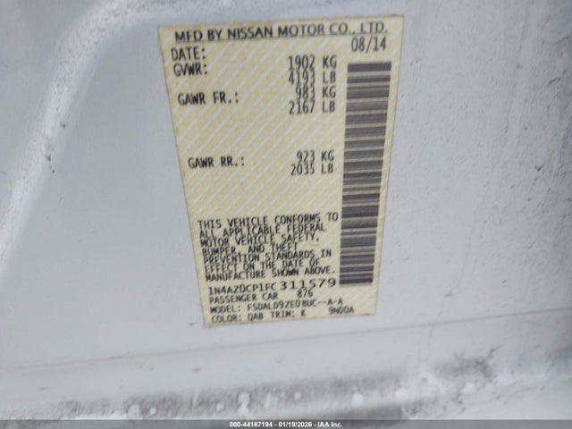 Nissan LEAF SV 2015 1N4AZ0CP1FC311579 Image 9