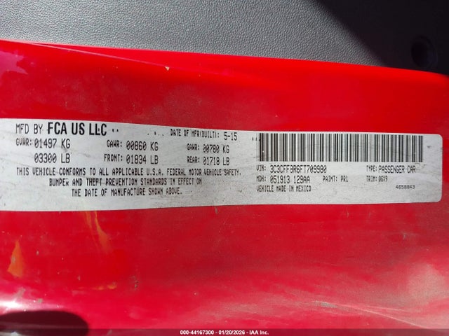 2015 FIAT 500 3C3CFFBR6FT709980 Photo 8