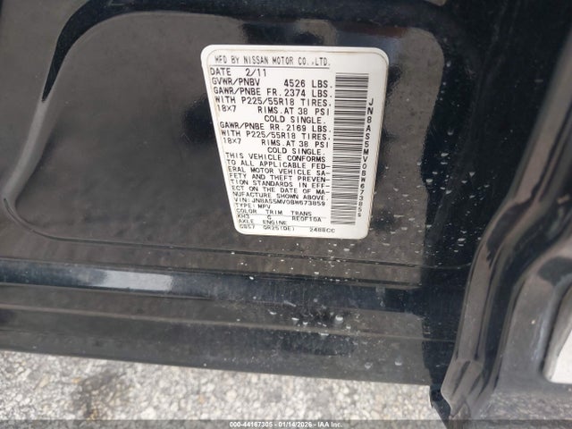 2011 NISSAN ROGUE JN8AS5MV0BW673859 Photo 8