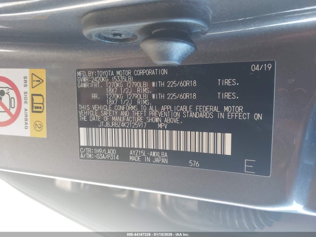 2019 LEXUS NX 300H JTJBJRBZ4K2125917 Photo 8