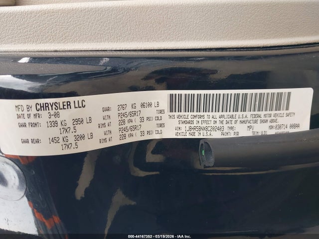 2008 JEEP GRAND CHEROKEE 1J8HR58NX8C202403 Photo 8