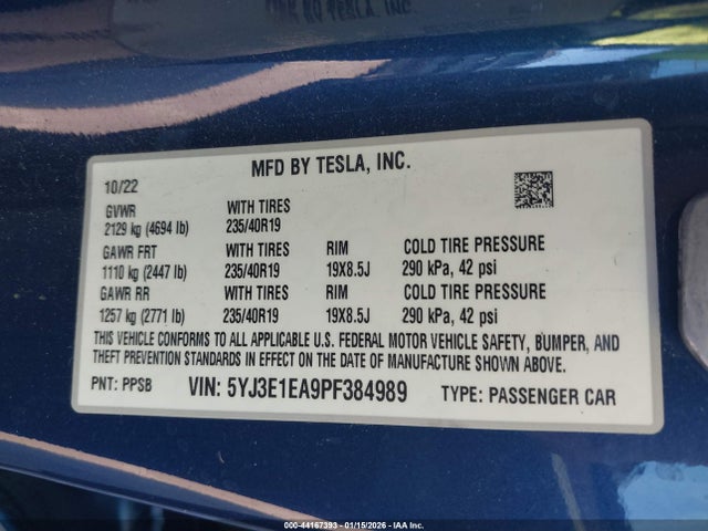 2023 TESLA MODEL 3 5YJ3E1EA9PF384989 Photo 8