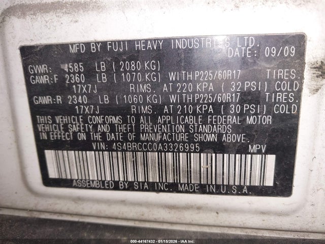 2010 SUBARU OUTBACK 4S4BRCCC0A3326995 Photo 8