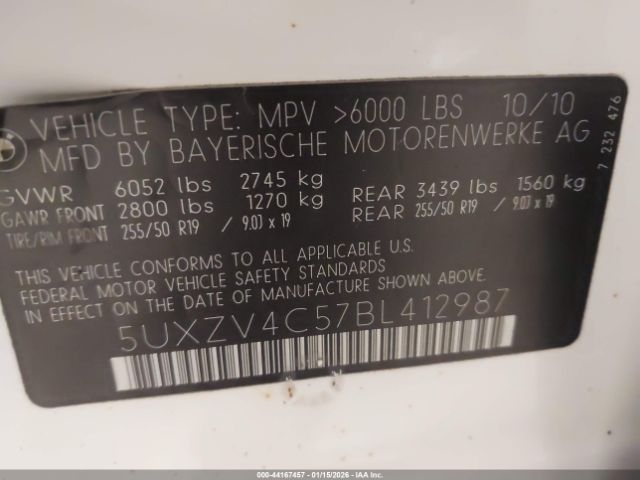2011 BMW X5 5UXZV4C57BL412987 Photo 8