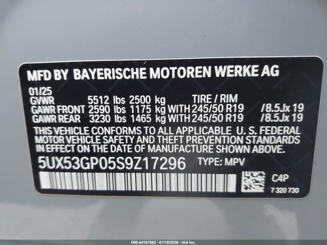 2025 BMW X3 5UX53GP05S9Z17296 Photo 8