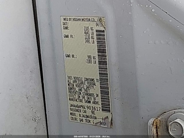 1N4AA6AP9GC903617 Nissan Maxima 3.5 S