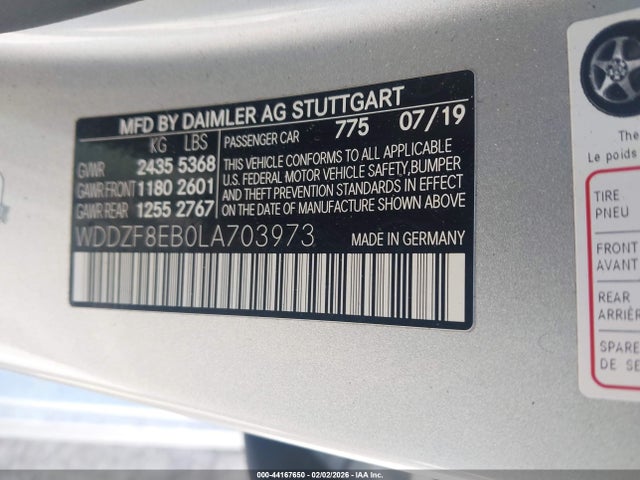 WDDZF8EB0LA703973 Mercedes-Benz E 350 4matic
