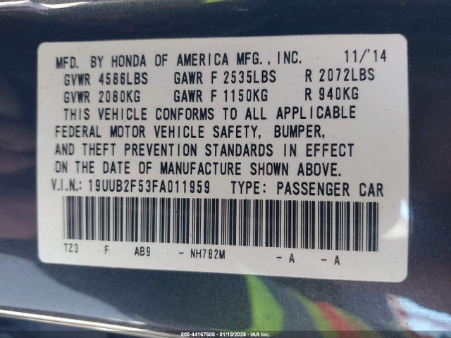 2015 ACURA TLX 19UUB2F53FA011959 Photo 8