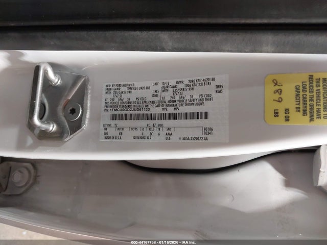 Ford ESCAPE SE 2018 1FMCU0GD2JUD61133 Image 9