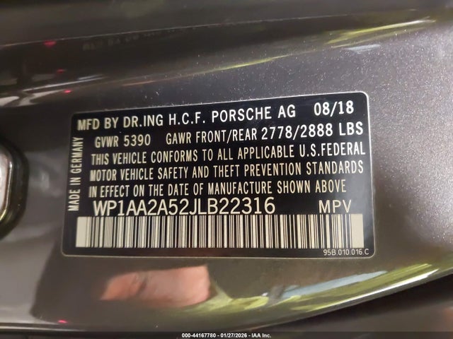2018 PORSCHE MACAN WP1AA2A52JLB22316 Photo 8