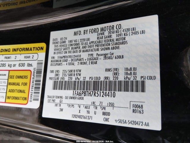 2024 FORD MUSTANG 1FA6P8TH7R5124410 Photo 8