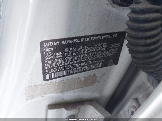 2015 BMW X4 5UXXW3C55F0M86866 Photo 8