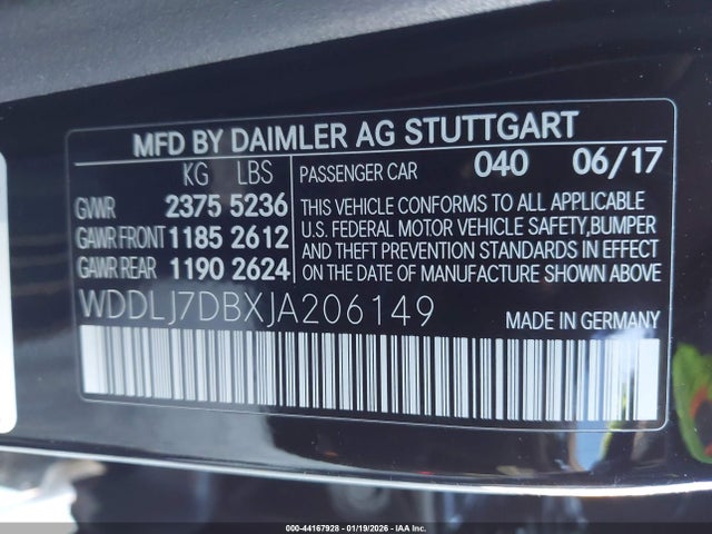 2018 Mercedes-benz Cls 550 მანქანა იყიდება აუქციონზე, vin: WDDLJ7DBXJA206149, აუქციონის ნომერი: 44167928