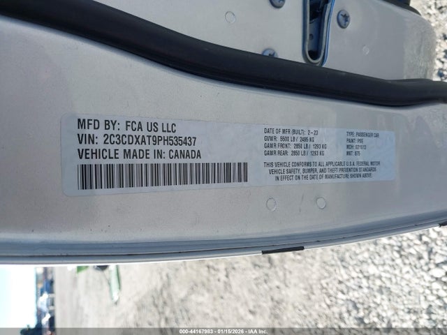Продажа на аукционе авто 2023 Dodge Charger Police Rwd, vin: 2C3CDXAT9PH535437, номер лота: 44167983