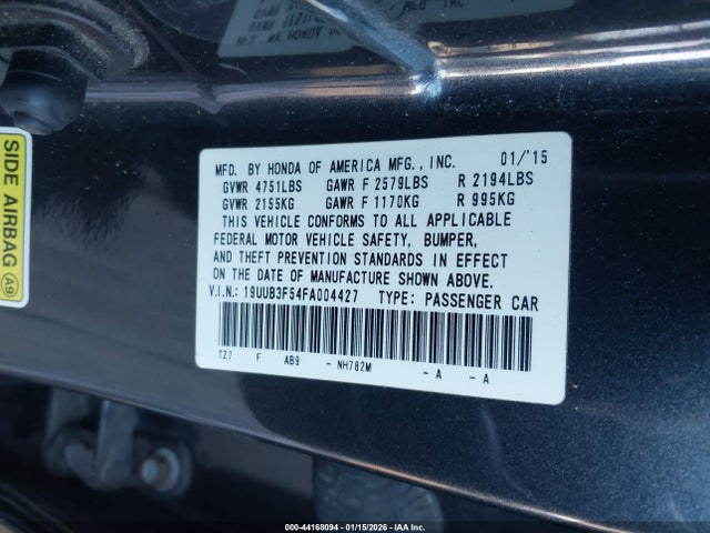 2015 ACURA TLX 19UUB3F54FA004427 Photo 8