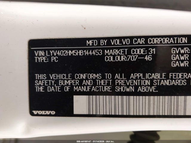 LYV402HM5HB144453 Volvo S60 Inscription T5 Platinum