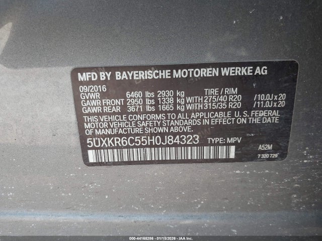 5UXKR6C55H0J84323 BMW X5 Xdrive50i