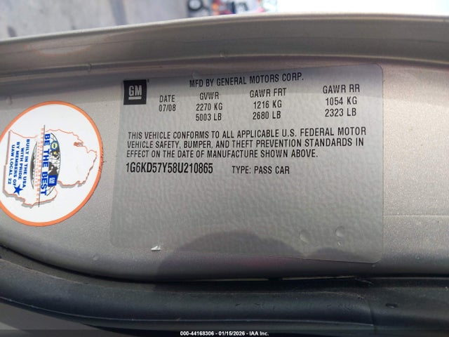 2008 CADILLAC DTS 1G6KD57Y58U210865 Photo 8