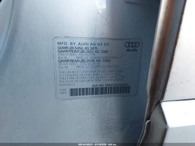 2009 AUDI Q5 WA1KK78RX9A046824 Photo 8