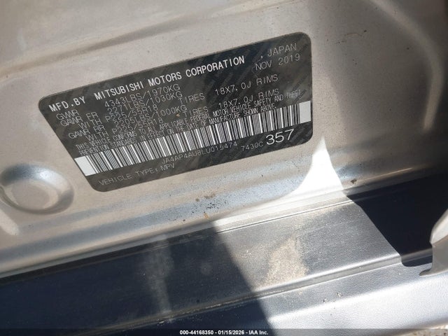 2020 MITSUBISHI OUTLANDER SPORT JA4AP4AU8LU015474 Photo 8