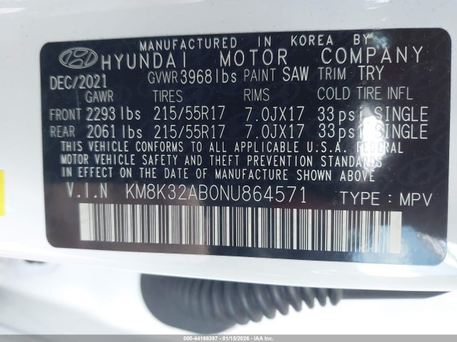 2022 HYUNDAI KONA KM8K32AB0NU864571 Photo 8