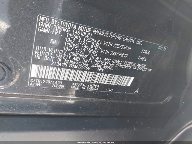 Toyota Rav4 Xle Premium 2021 2T3A1RFVXMW175768 Image 9